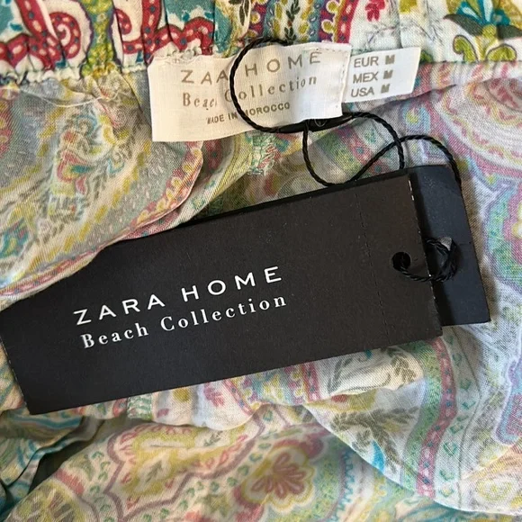 RARE NWT Zara Home Beach Collection Paisley Lounge Pajama Pants - M